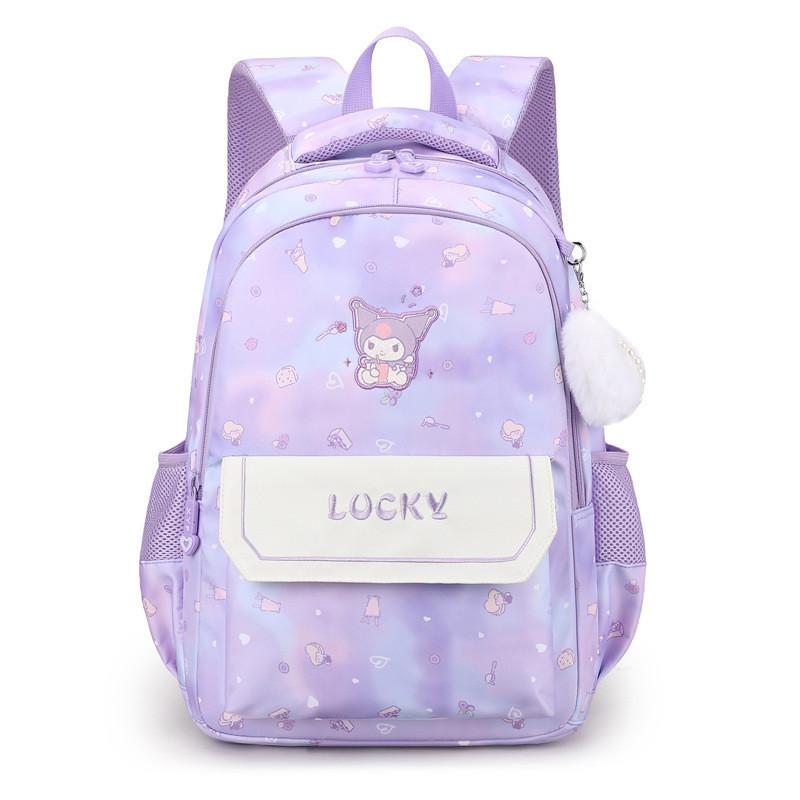 Cute And Spacious Cartoon Backpack For Kids Grades 1-5 Oxford Fabric