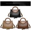 Women Textured Faux Leather Handbag with Detachable Crossbody Strap for Daily Commute