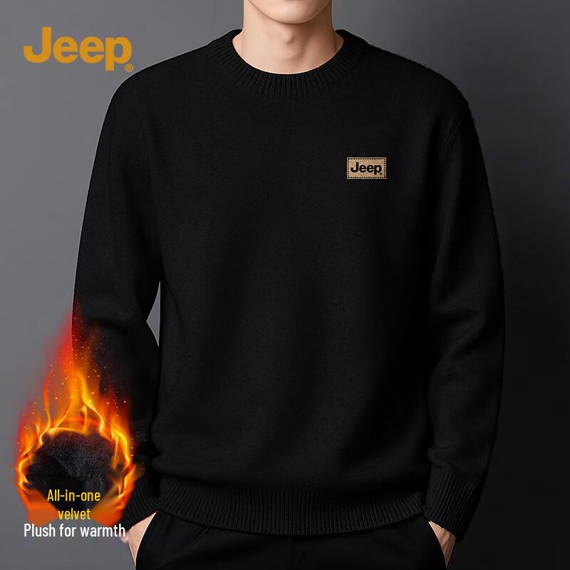 JEEP Men s Winter Fleece-Lined Pullover Sweater 3XL