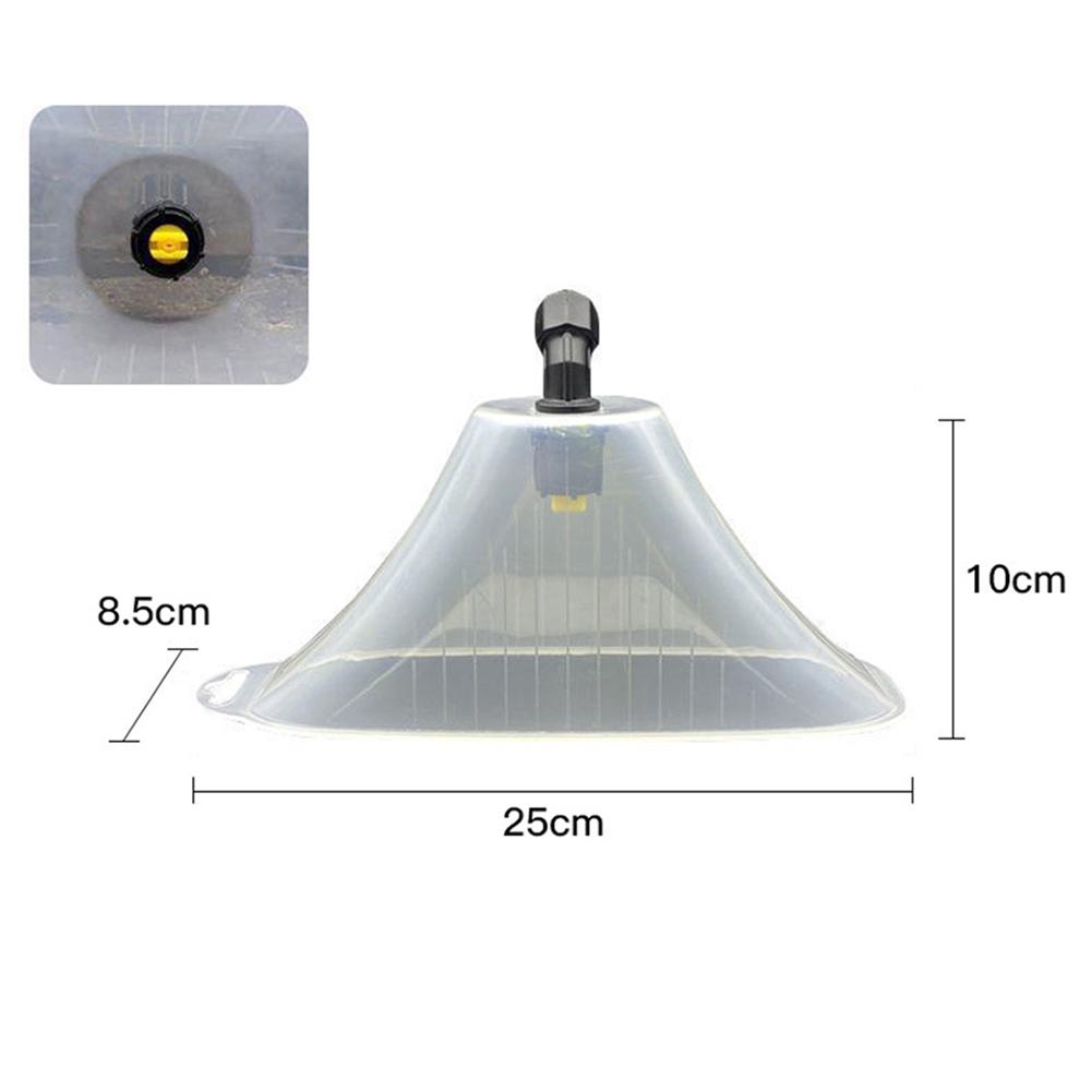 

Electric Sprayer Nozzle with Detachable Wind Shield for Garden Irrigation Offers Fan Spray Coverage and Protects Against Wind