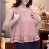 ZANZEA Women Casual Round Neck Summer Sleeveless Tank Tops