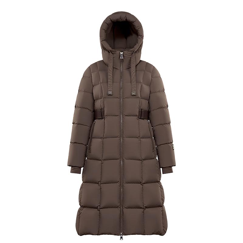 Gaofeng Women's Black Gold Queen Long Goose Down Jacket