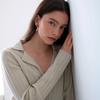 Pinblack Open Collar Knit Ivory