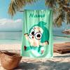 Custom Name Ultra-Soft Beach Towel with Pinkfong Wonderstar Theme,Ideal for Pool - Camping, Diving - Perfect Travel Essential, Vibrant Beach Towel.