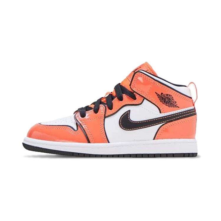 (PS) Air Jordan 1 Mid SE  Turf Orange  Kids  BQ6932-802 EU 35