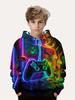 Abbigliamento per bambini Ragazzi Felpe con cappuccio Manica lunga Stampa 3D Gamepad Bambini Primavera Autunno Vestiti Casual All'aperto Elegante Ragazzo Ragazza Vestiti Top