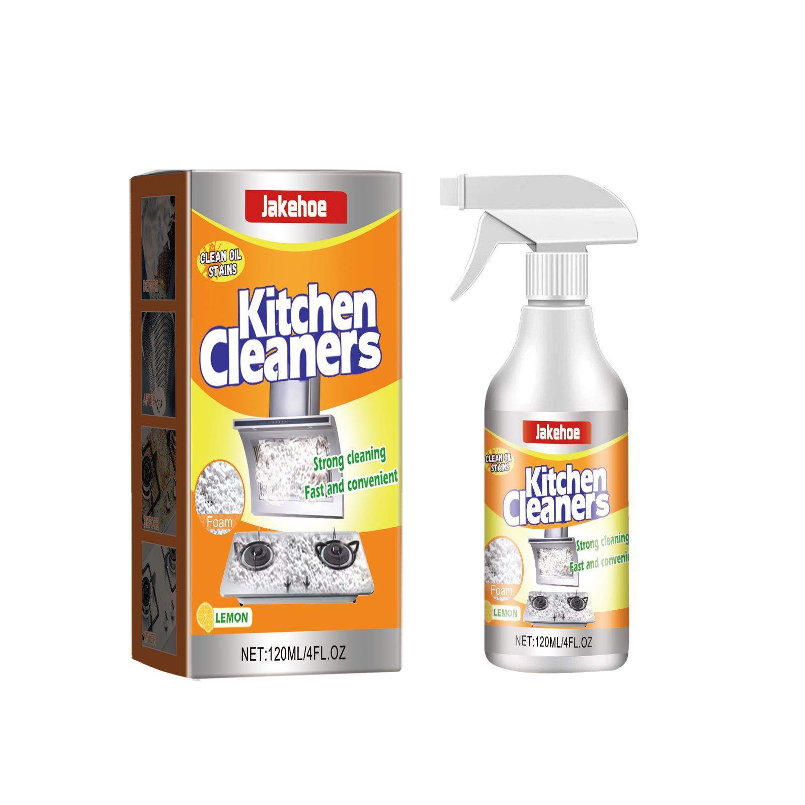 JAKEHOE Kitchen Foam Cleaner for Stubborn Oil Stains on Stoves and Range Hoods.