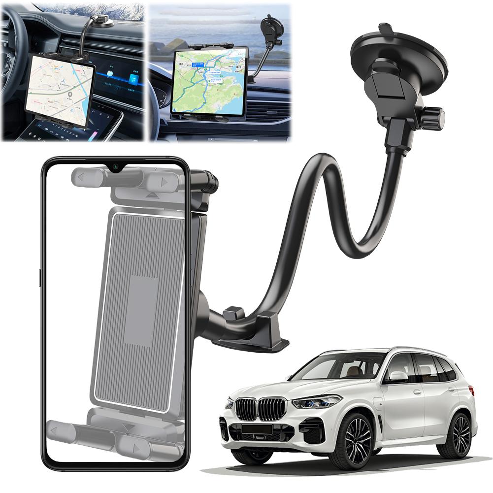 Suction Cup Dashboard Phone Tablet Holder Adjustable Gooseneck Phone Bracket Windshield Cell Phone Support for Truck SUV Vehicle
