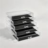 5Layer Acrylic Drawer Clear Office Organizer Drawer for Desk, Pencil Holder Large Desk Accessories Display Caddy for Home