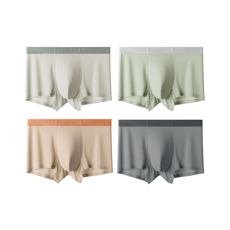 Men's Spring and Summer Pure Cotton 7A Mulberry Silk Antibacterial Briefs