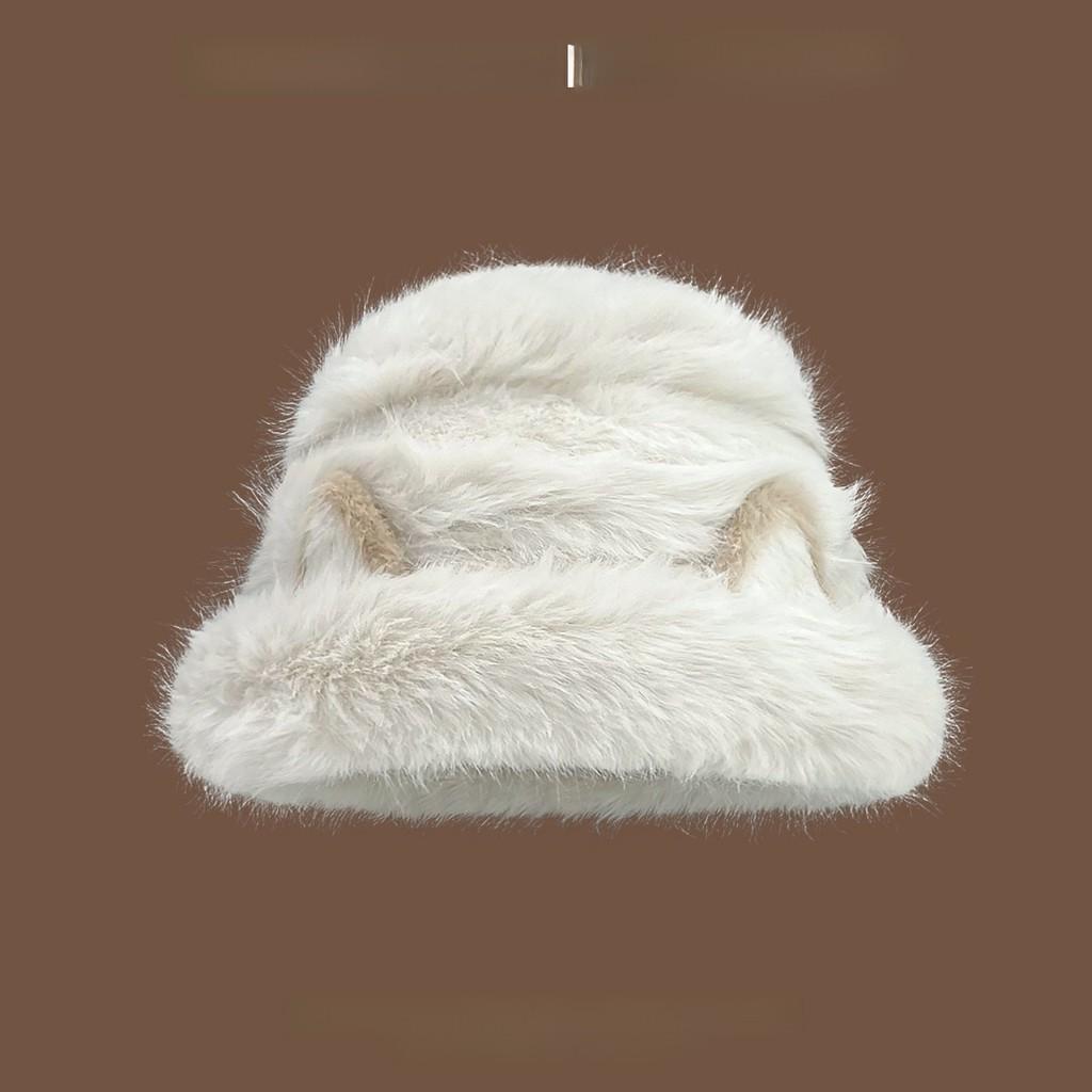 Cat Ear Plush Fisherman Hat With Warmth Windproof For Women And Men