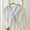 Cape Solid Color Scarf Sunscreen Wool Scarves All-match Knitted Shawl  Outdoor