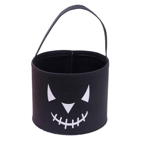 Wiaderko na cukierki na Halloween, impreza „Cukierek albo psikus”, dyniowe wiaderko na cukierki, filcowy pojemnik na słodycze na Halloween, do przechowywania upominków na imprezę