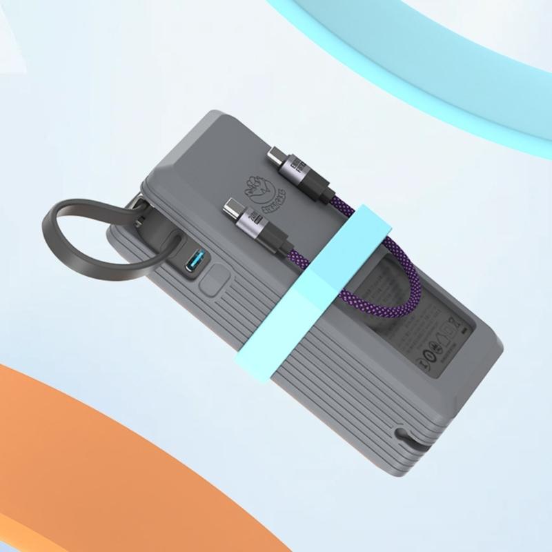 Shockproof Chargers Case Housing Universal Fit For Power Backup Nonslip Silicone Cover Easy Snap Installation Material