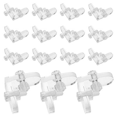 20 Pcs Acrylic Box Brackets for Case Shelf Corner Braces Clear Shelves Adjustable
