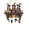 2D Halloween Schlüsselhalter Dekoration Anhänger Holz Außen Dekoration Dekorationszubehör Mit Wand Hof Szene Flache Haken A6U3
