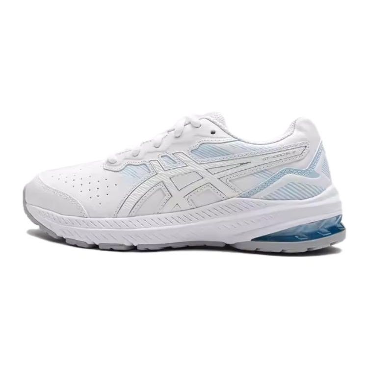 Asics GT-1000 Leather 2 Comfortable Durable Lightweight Low-Top Running Shoes Kids Running Shoes White 1134A016-110