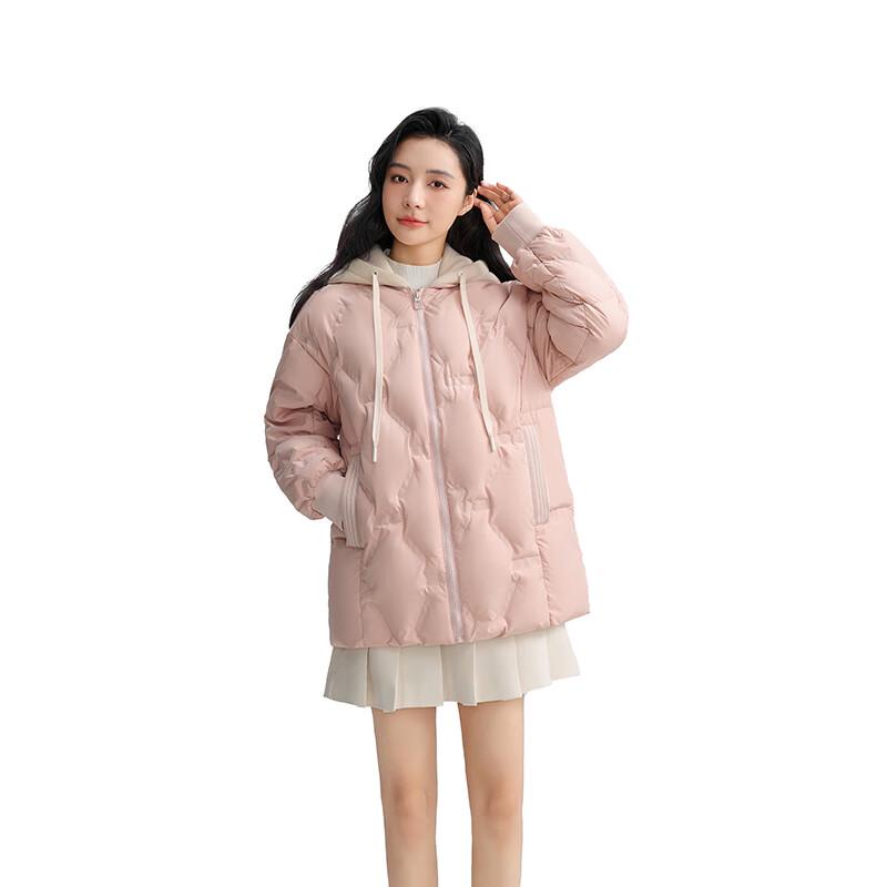 YAYA Women's Detachable Hooded Down Jacket