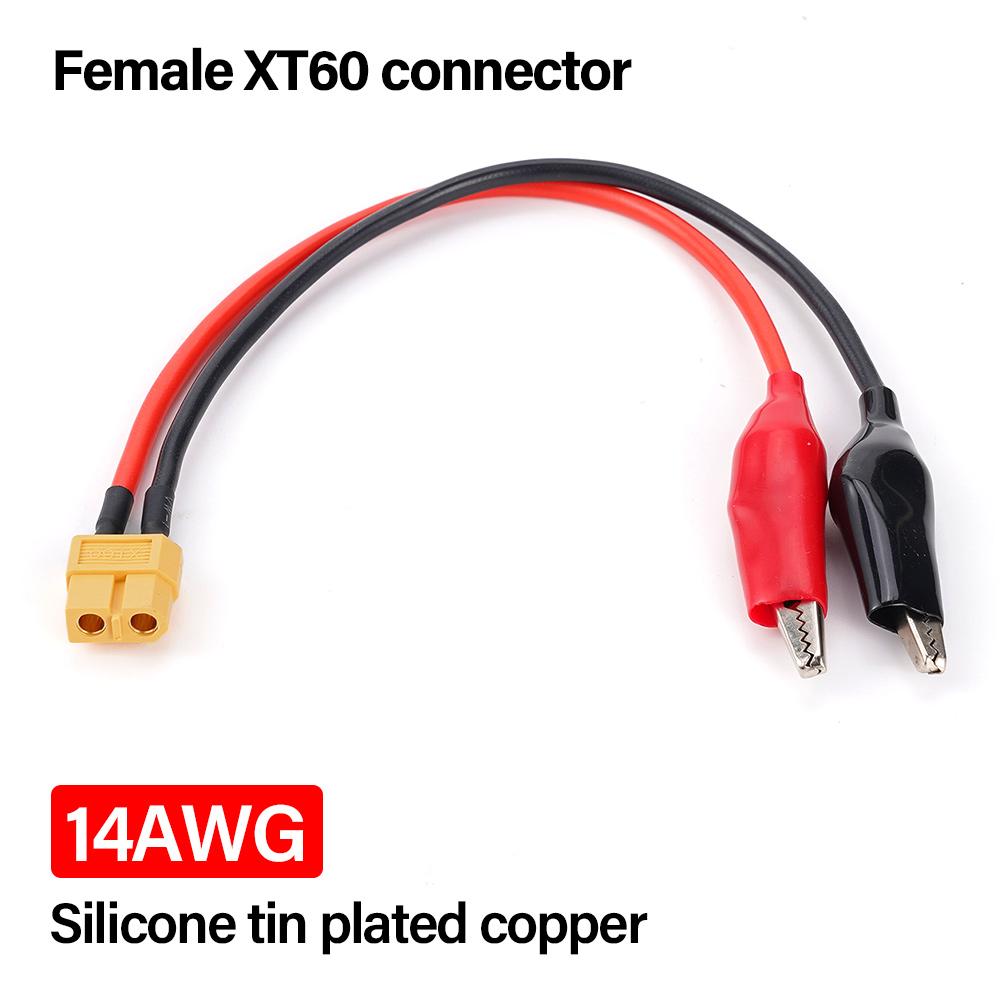 Female Connector 2XT60 Cable SKYRC Crocodile Clip For SKYRC Charger Professional Cable  Measuring Tool 14AWG 20CM