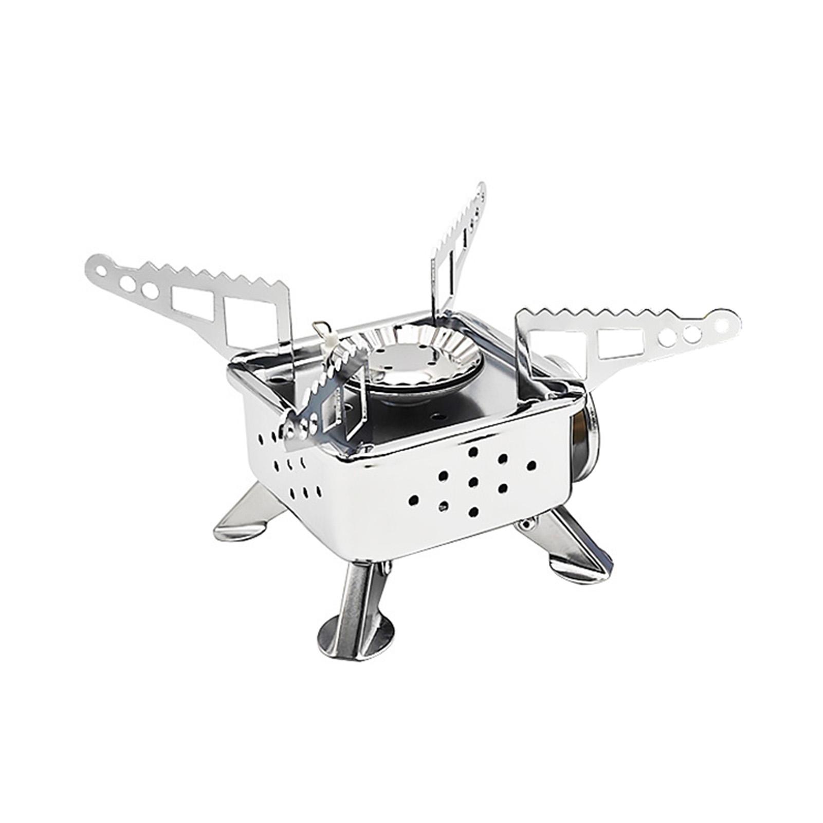 

Газовая плита для кемпинга Мини-кассетная печь Портативная походная плита из нержавеющей стали для пешего туризма stove