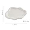 Minimalist Electroplated Jewelry Tray Creative White Silver Accessory Display Dish Decor Ornament Desktop Organizer