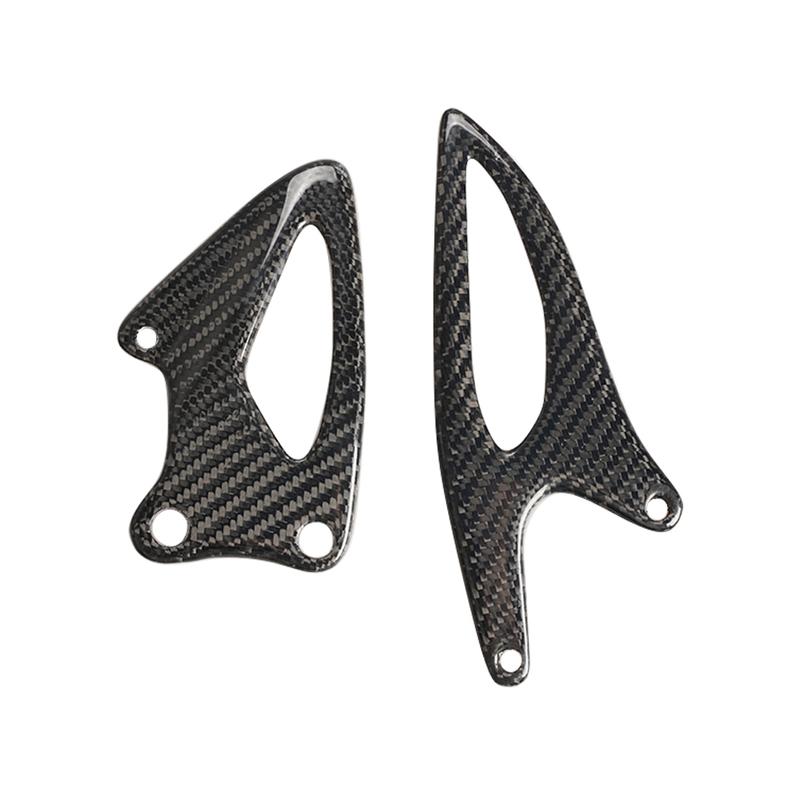 Kohlefaser-Fußpedal & Fersenschutz für Yamaha YZF-R1 / R1M 2020-2025, Motorrad-Fußrastenschutz