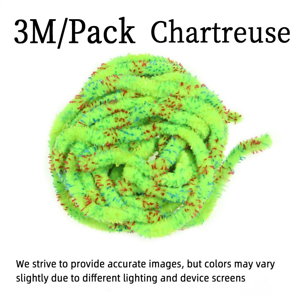 

6~7 мм 3M/Pack Материал для вязания мушек Пятнистый моп Синель для каменных мух, появляющихся ручейников, нимф, личинок, мохнатых мух шартрёз