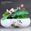 Großer Keramik-Lotus Seerose Hydroponischer Blumentopf ohne Abfluss