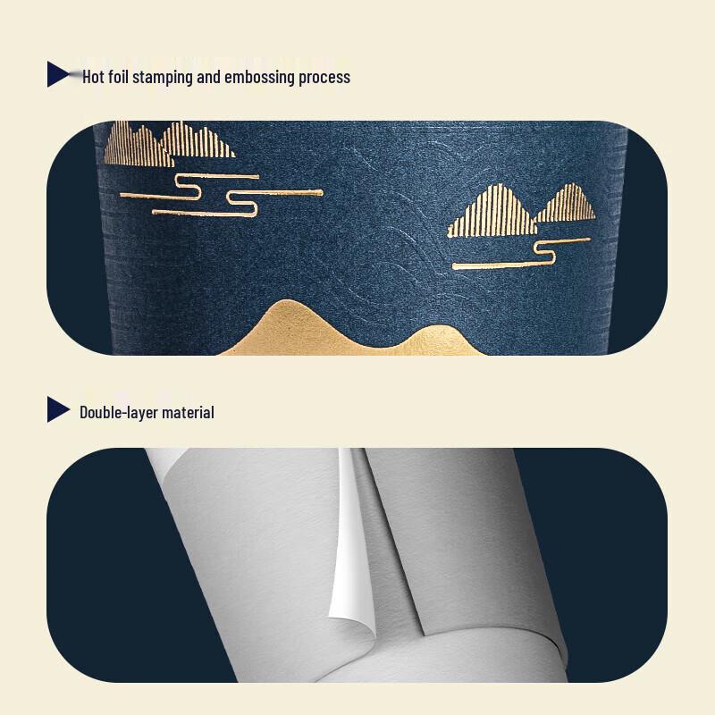 Deli Double-Layer Disposable Paper Cups, 280ml