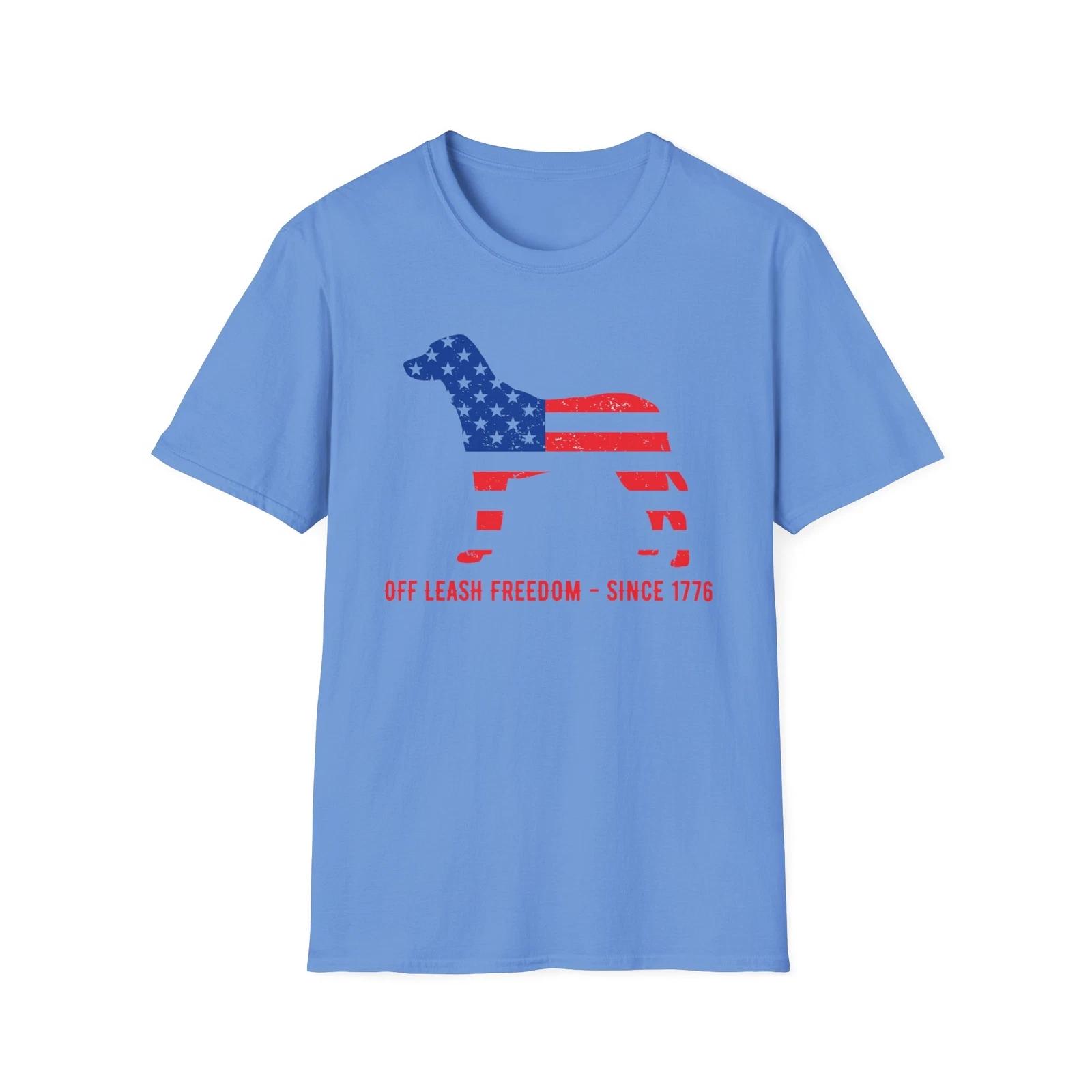 Patriotic Love for America Unisex T-Shirt, American Flag Tee, Dog Lover Shirt, 4XL
