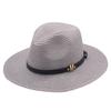 Classic Cowboy Jazz Straw Hat Wide Brim Summer Beach Sun Protection Casual Fedora Cap Panama