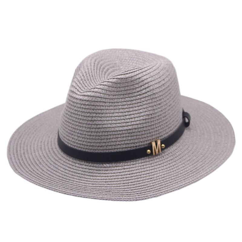 Classic Cowboy Jazz Straw Hat Wide Brim Summer Beach Sun Protection Casual Fedora Cap Panama