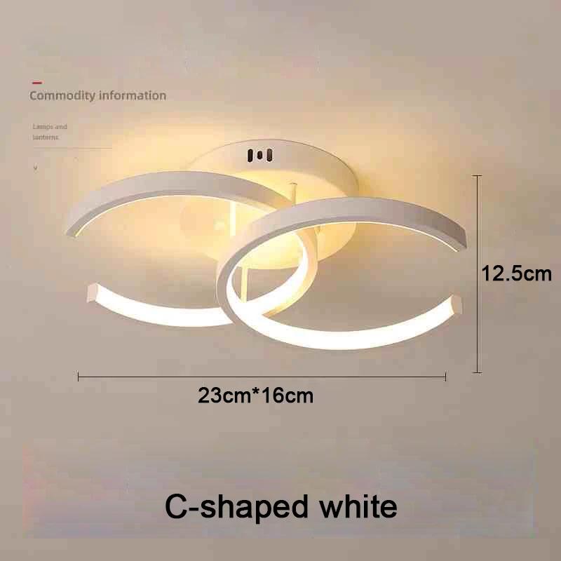 

Modern LED Aisle Ceiling Lights Nodic Home Lighting Led Surface Mounted for Bedroom Living Room Corridor Light 3-color lighting C-white-25W&3-color light