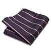 Men's Striped Jacquard Pocket Square for Weddings and Business Suits