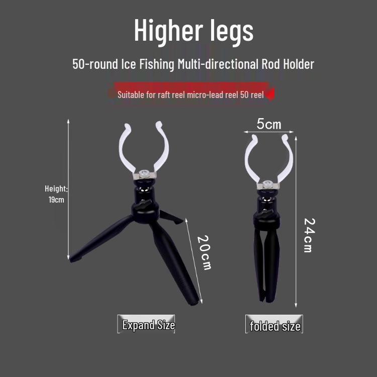 Winter Fishing Adjustable Folding Tripod Rod Holder