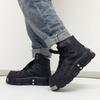 HEYANG Men's Fashion Height-Boosting Punk Boots - Thick-Soled Casual Design