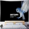 Dark-Themed Band Tapestry Owl Pattern Bedroom Rock Studio/Gaming Room Decorative Tapestry Room Decoration