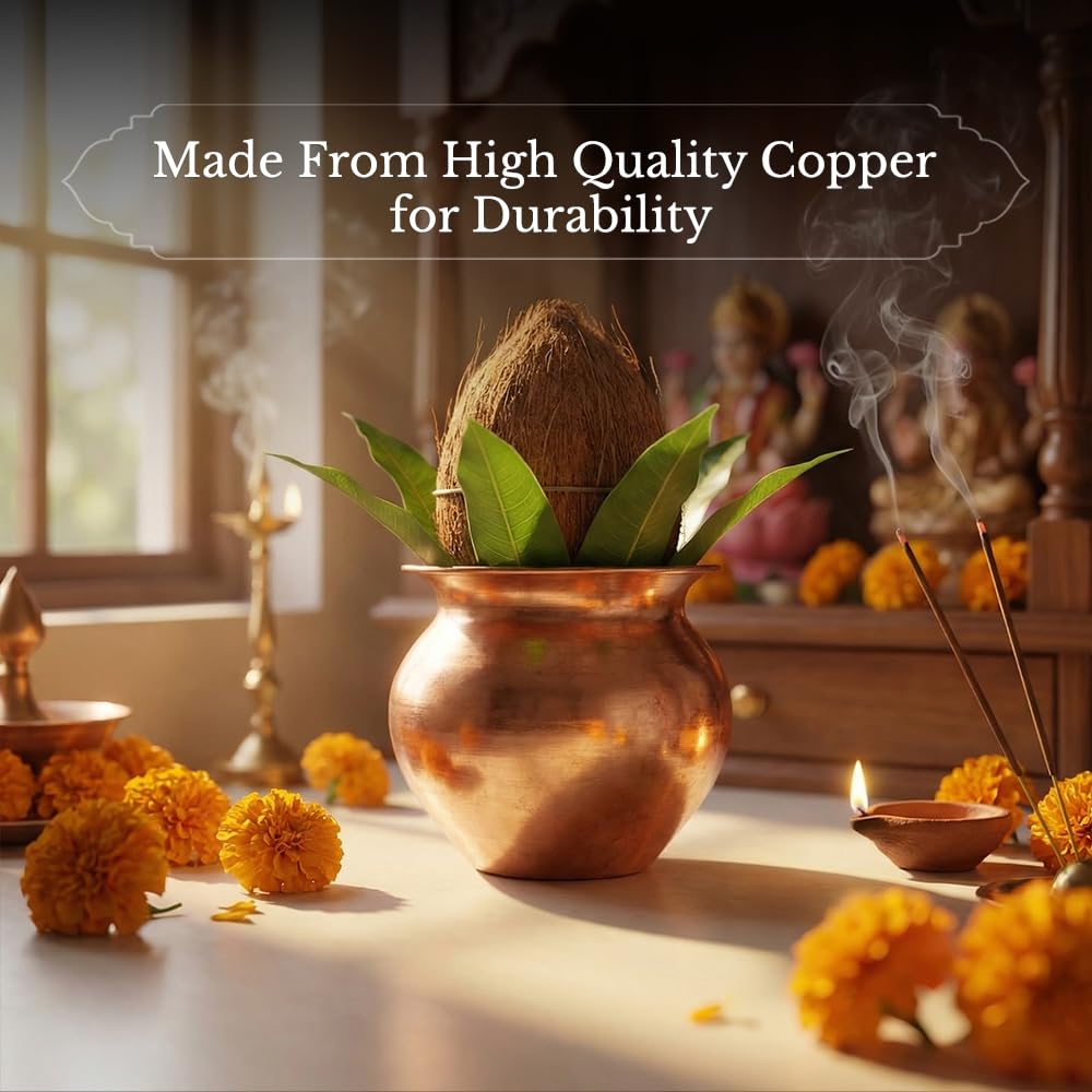 Copper Kalash for Pooja & Puja Mandir