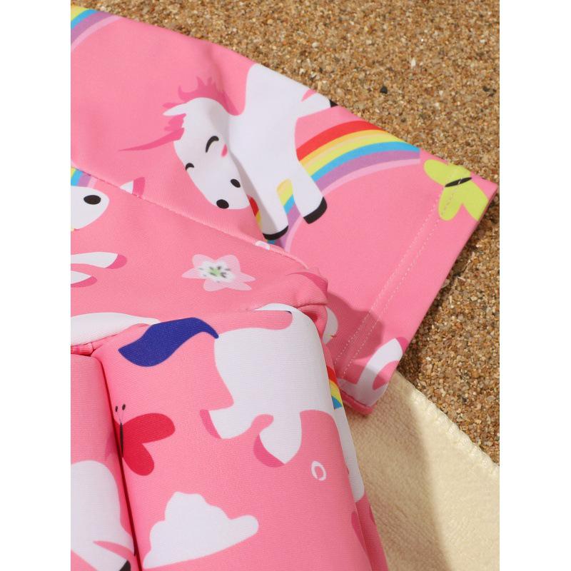 Children's Buoyancy Swim Vest with Zipper - Toddler to Medium Child, Short Sleeve, Skirt Style