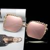 Oversized Square Sun Glasses Ladies New Luxury Pearl Sunglasses Women Brand Designer Fashion Shades Big Frame Eyewear