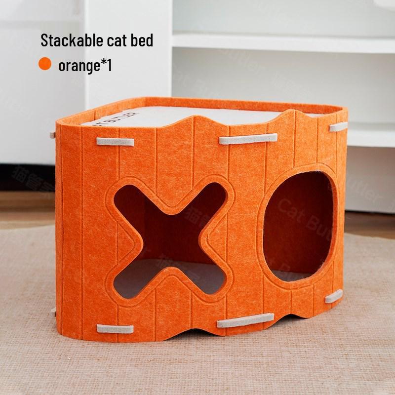 

Dual-Layer Triangle Cat Scratching & Bed Felt Hideout Wall Sticker 47x35x35x30 cm