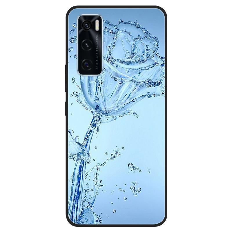 For Vivo V20 SE Case V20SE Silicone Cat Painted Soft Black Cover for VivoV20 V20SE V2022 V2023 Cover TPU Coque Protective Capa