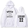 Briar University Logan 22 Hockey 2 Side Hoodies Off Campus Hockey Romance Hoodie Unisex Casual Hooded Sweatshirt Bookish Gift
