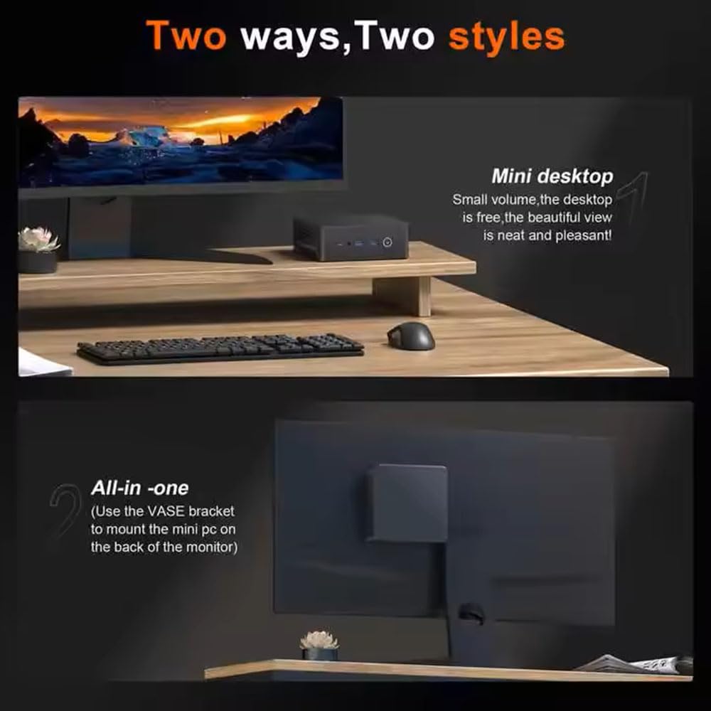 GZBOX Mini PC Small Z68 No OS AMD Ryzen7 6800H To Small PC No RAM Game Console Computer (up 4.7GHz) USB3.24 USB2.02 Type-C (DP/PD/USB) HDMI DP