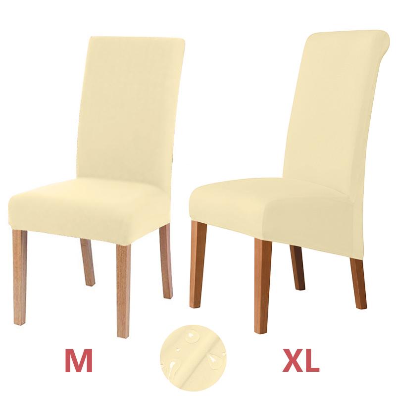1pcs Polar Fleece Chair Cover Stretch XL Size Long Back Chair Covers Seat Covers With Back For Wedding Dining Room Chairs For Kitchen