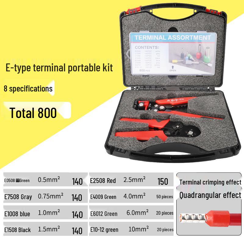 Electrician's Quad-Sided Crimping Pliers for Cold Press Copper and Wire Lugs, Terminals.