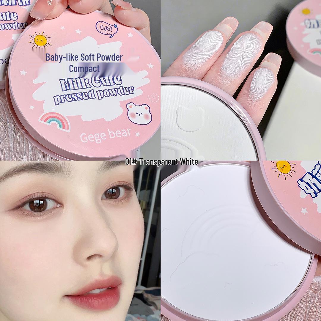 

Gegebear Рассыпчатая пудра для лица Baby-Soft Matte Brightening: Пушистая, Прозрачная, Стойкая Основа и Хайлайтер