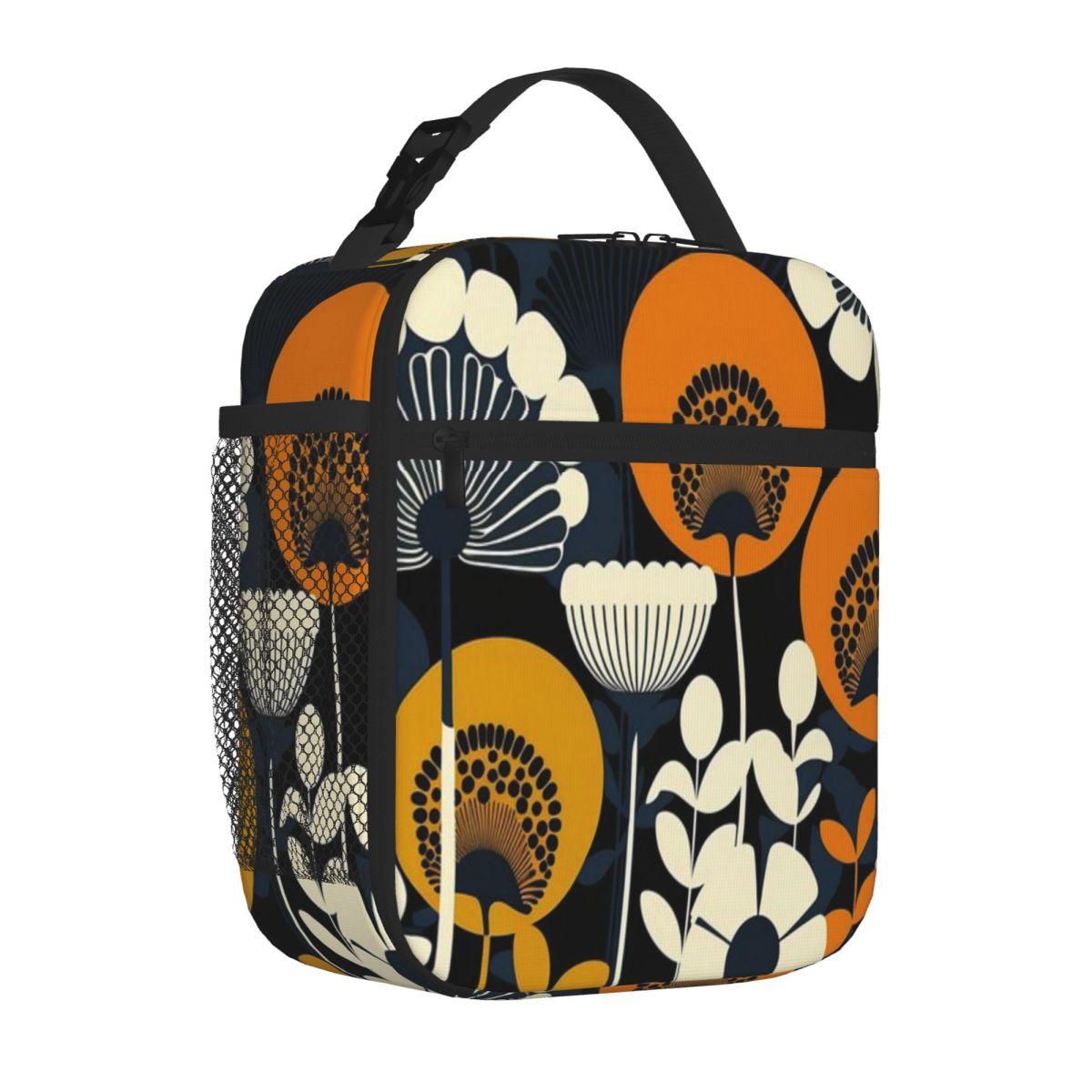 Bestselling Floral Pattern Finland Letter Print Meal Bag Mini Travel Lunch Box Bag One Size