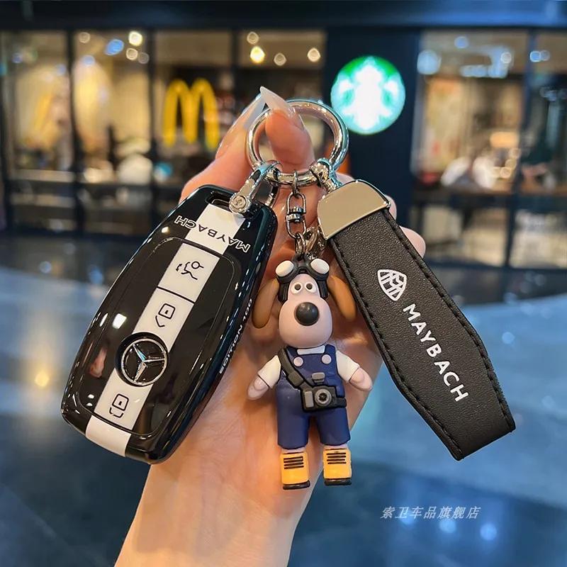 Car Remote Key Case Cover Shell Fob For Mercedes Benz A C E S G Class W177 W205 W213 X167 W222 CLA GLE GLB GLS AMG Maybach QU3