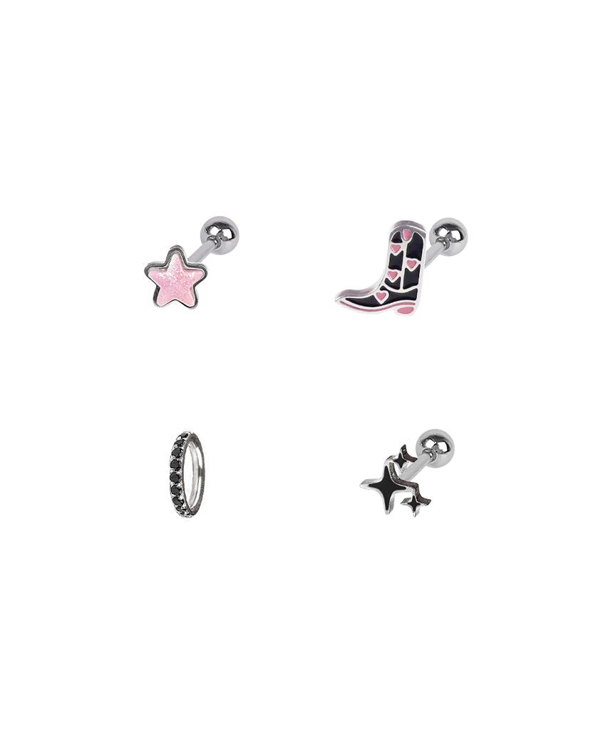 Vvv [Set] Funky Boots Star Piercing